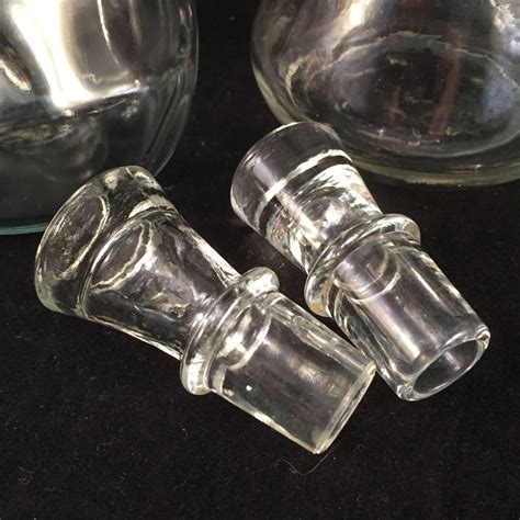 Set Of 2 Oil And Vinegar Salad Dressing Cruets All Glass Etsy