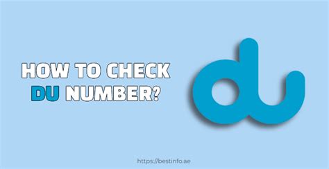 How To Check DU Number And Sim Owner Details Bestinfo Ae