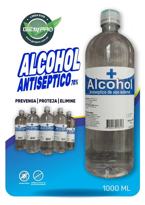 Litro Alcohol Antis Ptico Uso Externo Tienda Virtual Gempro