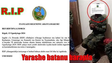 Umusirikare Wa Rdf Yarashe Abaturage Bahita Bapfa Youtube Music