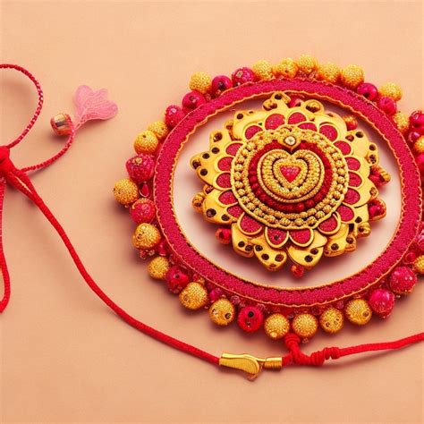 Premium Photo Awesome Decorative Rakhi For Raksha Bandhan Festival