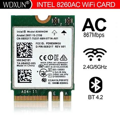 Intel Dual Band Wireless Ac Ngw Ac X Wifi Bt Ngff