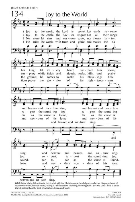 Joy To The World The Lord Is Come Gospel Song Lyrics Christmas