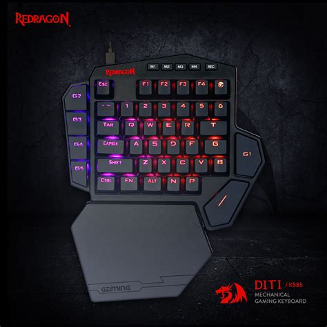 Redragon K585 DITI One-Handed Mechanical Gaming Keyboard with Blue ...