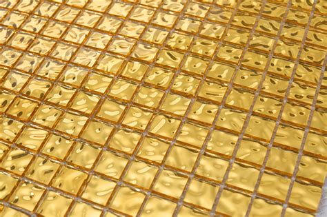 Zf02 20 20x20mm Gold Glass Mosaic Tiles Of Factory Zfmosaic Factory