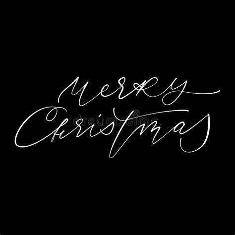 Merry Christmas Hand Drawn Calligraphy Text Of Modern Lettering For