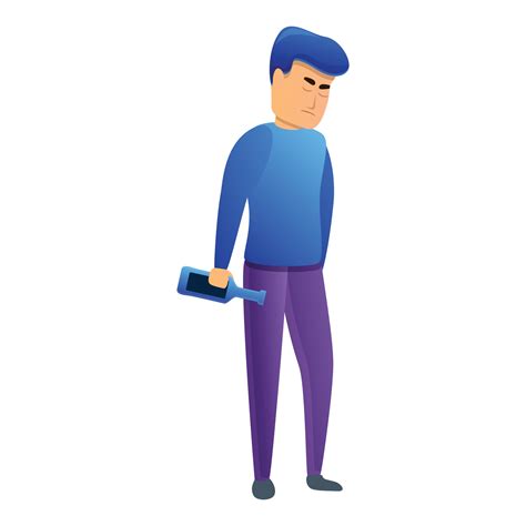Drinking Depression Man Icon Cartoon Style 14363692 Vector Art At Vecteezy