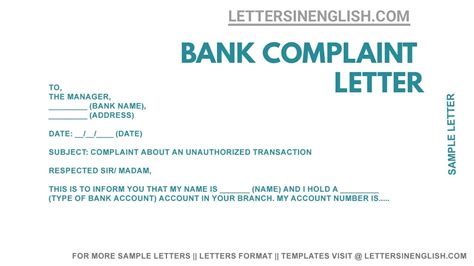 Have A Tips About Sample Complaint Letter To Bank For Wrong Transaction