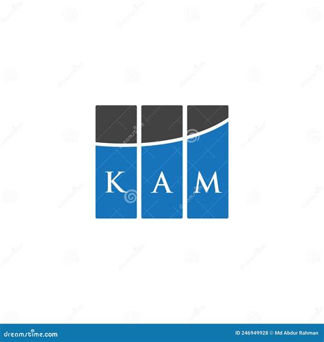 KAM Letter Logo Design on WHITE Background. KAM Creative Initials Letter Logo Concept Stock ...