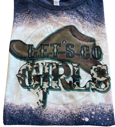 Lets Go Girls Shania Twain Inspired Bleached Tee Distressed - Etsy