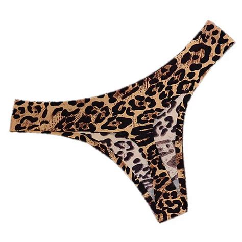 Leopard Rose Sexy Women Cotton G String Leopard Thongs Low Waist Sexy T