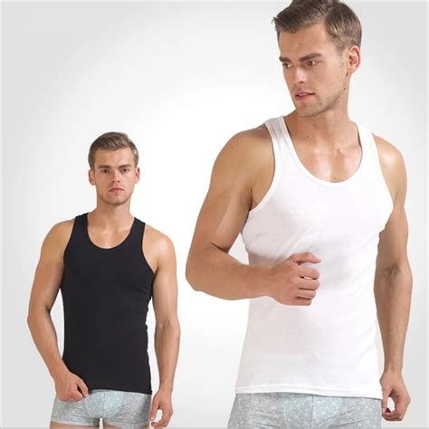 2 Piecelot 2017 Tank Top Men Summer Slim Stretchy Sexy Casual Bodybuilding Men Tank Tops O Neck