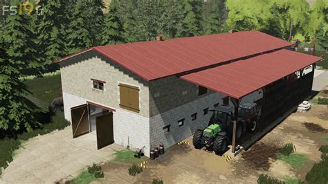 Cowshed With Garage V Fs Mods Farming Simulator Mods