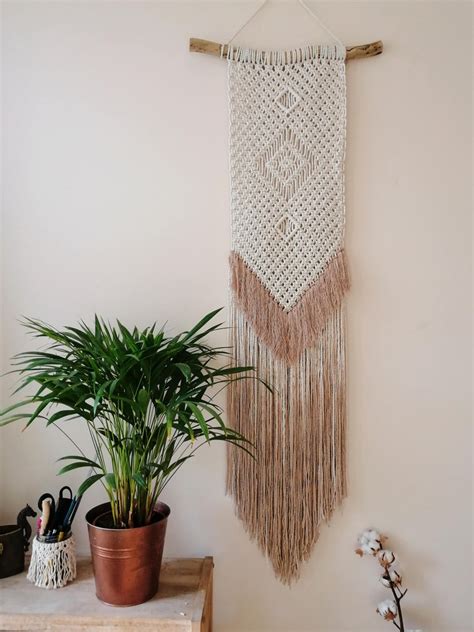 Extra Long Macrame Wall Hanging Large Modern Macrame Boho Etsy