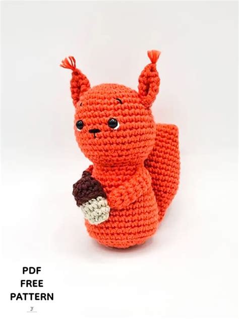 Nuttea The Crochet Squirrel Amigurumi Free PDF Pattern 500 PDF Passo