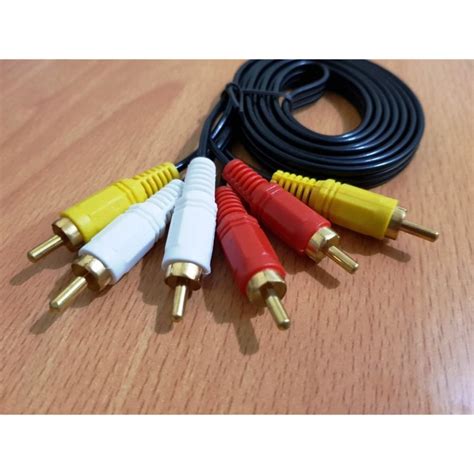 Jual Kabel RCA 3 To RCA 3 Panjang 3 Mater Merah Kuning Putih Shopee