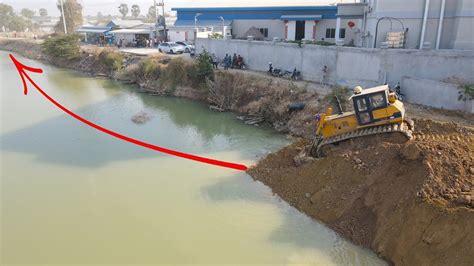 New Update Build Road Expand Additional In Canal By Top Level Bulldozer