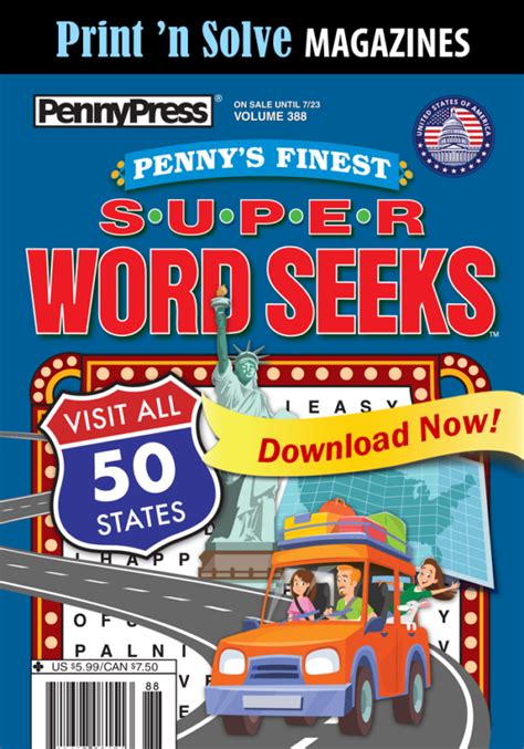 Print N Solve Magazines Pennys Finest Super Word Seeks Tour The