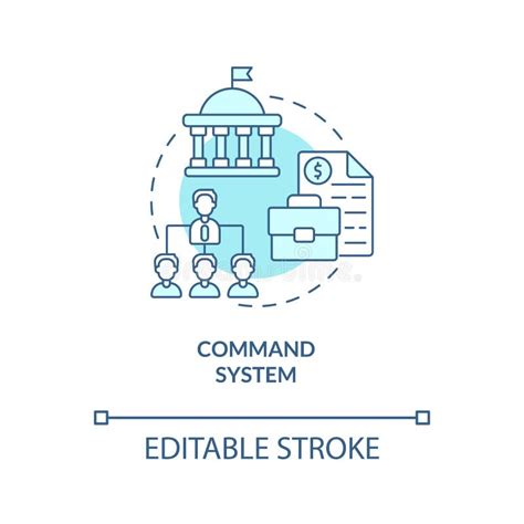 Command System Turquoise Concept Icon Stock Vector Illustration Of