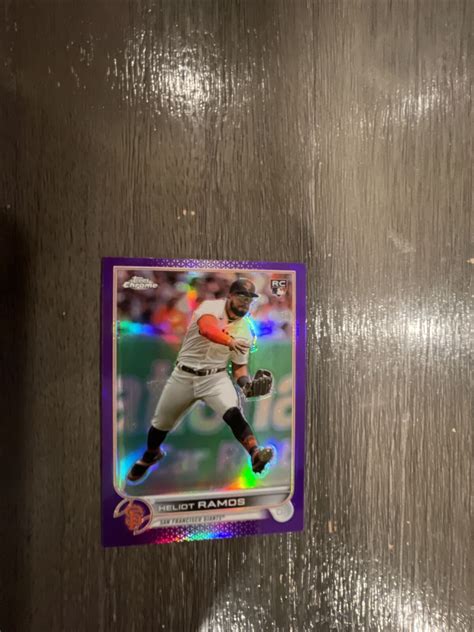 Topps Chrome Update Purple Parallel Heliot Ramos Rc Usc Ebay