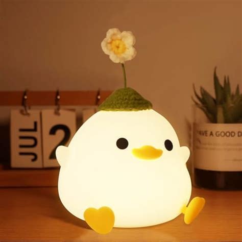 Anywin DoDo Duck Night Light Cute Silicone Duck Lamp Dimmable Nursery