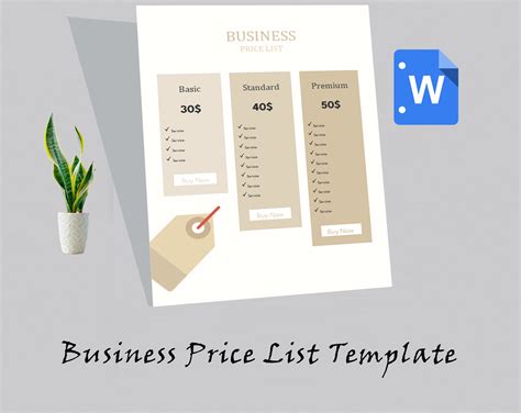 Business Price List Template – Editable & Free Download for Small ...