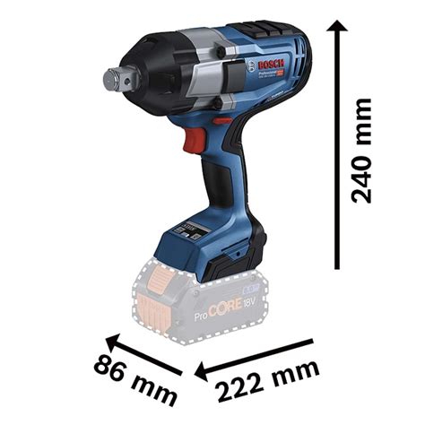 Llave De Impacto Inalámbrica Bi Turbo Bosch Gds 18v 1050 H Konstrumarket