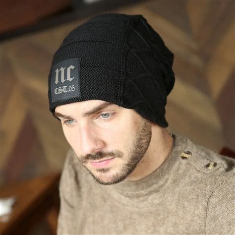 Buy 7017 Hats Male Fashion Black Ski Snowboard Beanies