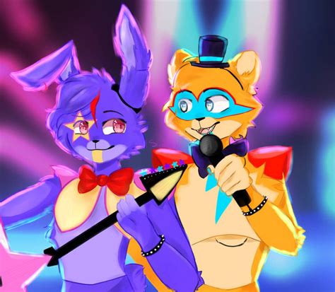 Fnaf Sb Glamrock Freddy X Glamrock Bonnie By Siddyqo On Deviantart