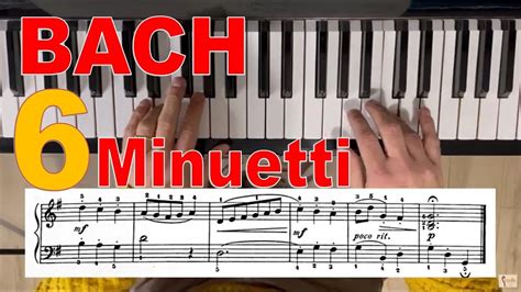 6 Minuetti Facili Di Bach Pianoforte Quaderno Di Anna Magdalena