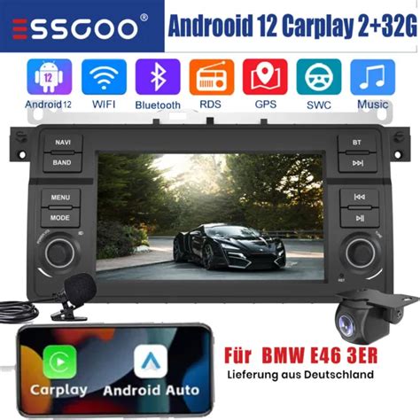 G Carplay Android Autoradio Gps Nav Rds Pour Bmw S Rie E