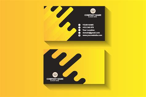 Yellow Business Card Design Template Gráfico Por Sartstudio · Creative