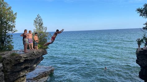 Popular Door County cliff jumping spot can be dangerous