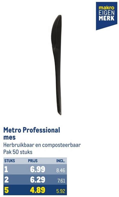 Metro Professional Mes Aanbieding Bij Makro