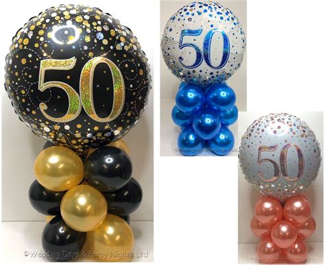 50th Birthday Foil Balloon Display Kit Diy Party Table Decoration Or