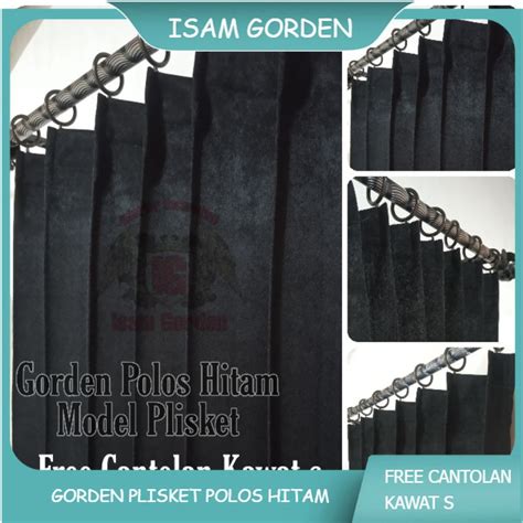 Jual Black Series Gorden Jendela Gorden Pintu Polos Hitam Model