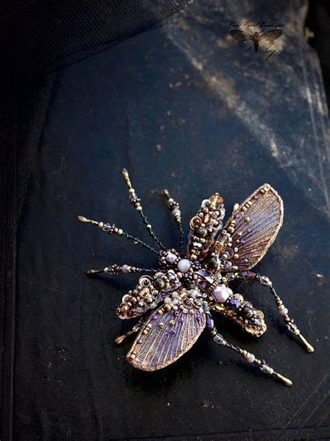 Hand Embroidered Mosquito Brooch By Agija Rezcova Jewelry Art Insect