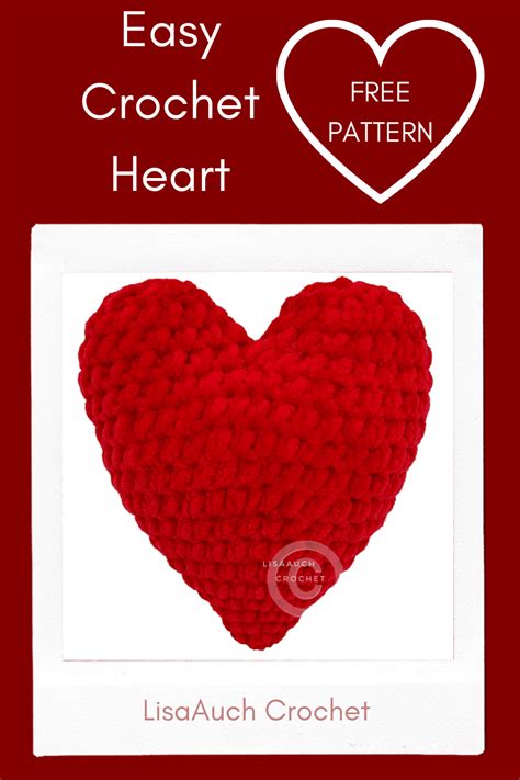 Crochet Heart Pattern Free No Sew Crochet Heart