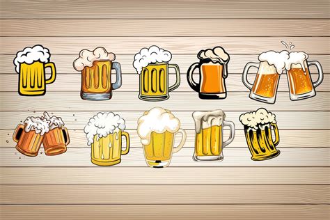 10 X Bierkrug SVG PNGBundle Dateien Alkohol SVG PngDad SVG Bier Clipart