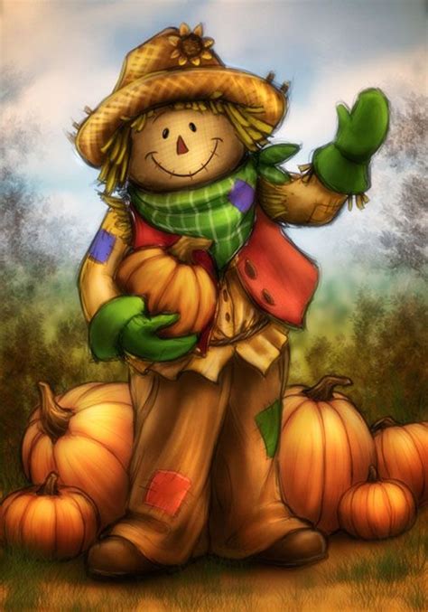 Scarecrow Painting Autumn Painting Autumn Art Tole Painting