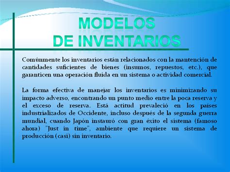 Sistemas De Inventarios Ii Monografias