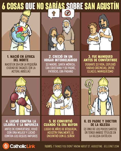 Infografía 6 cosas que no sabías sobre San Agustín Catholic Link