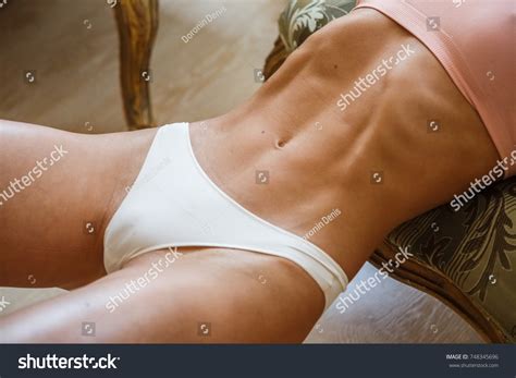 Beautiful Girl Blonde Fitness Sexy Lingerie Stock Photo 748345696 Shutterstock