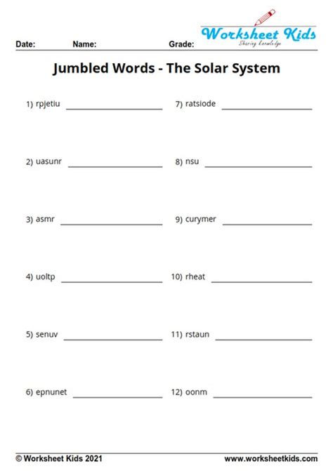 3rd Grade Space Worksheets And Printables Worksheets Library