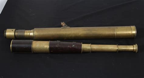 A Brass Telescope By W Ottway And Co Inscribed Presented To Cdr P A O Mathuna 67cm L A 19th