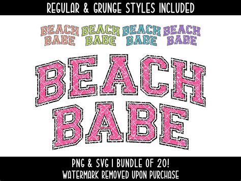 Beach Babe Varsity Svg Summer Bundle Png Beach Life Beach Lover Shirt Designs Digital