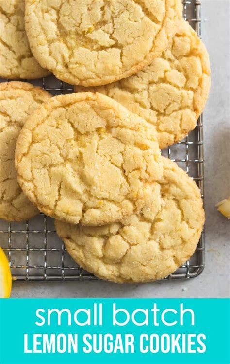 Lemon Sugar Cookies Recipe Lemon Sugar Cookies Small Batch Cookies Small Batch Baking