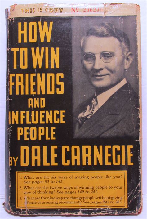 HOW TO WIN FRIENDS & INFLUENCE PEOPLE by DALE CARNEGIE 1937 (w/Jacket ...