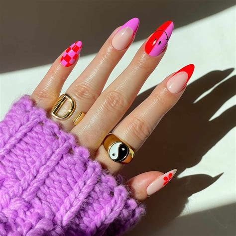 41 Checkerboard Nail Ideas You'll Want to Copy Stat