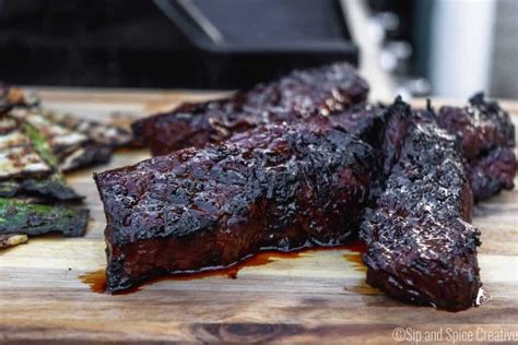 Recipe Easy Spicy Honey Bourbon Marinated Steak Tips Sip And Spice